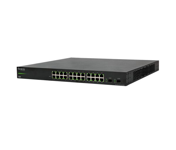 Araknis Networks® 310-serie L2 beheerde gigabit-switch met volledige PoE+ en poorten aan de voorkant